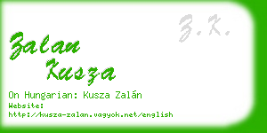 zalan kusza business card